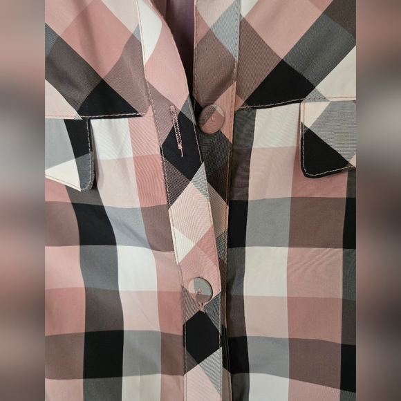 Simple Life Pink Plaid Raincoat Size Medium - Picture 5 of 7